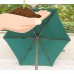 Formosa Covers Double Vented 9ft Umbrella Replacement Canopy 6 Ribs in Green (Canopy Only)   555827222